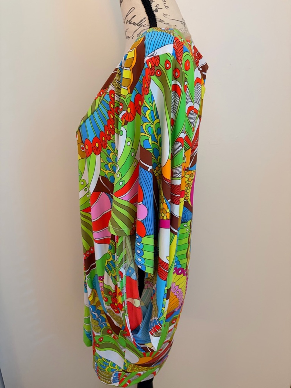 Trina Turk Multicolor V‑Neck Abstract Print Tunic/Swimcover - Picture 4 of 5